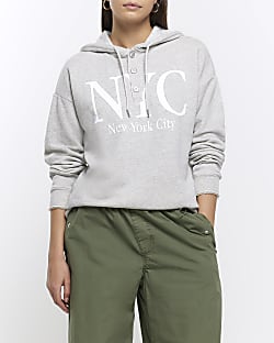 Grey New York hoodie