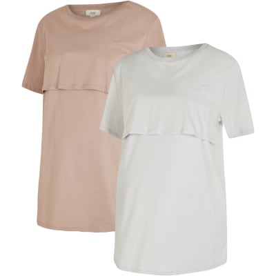 Grey nursing t-shirt multipack