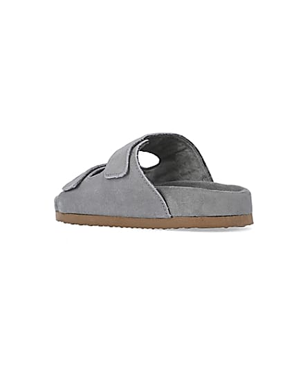 360 degree animation of product Grey NUSHU suede sandals frame-6