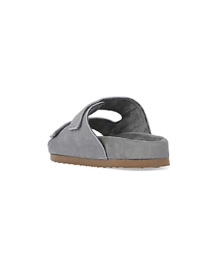 360 degree animation of product Grey NUSHU suede sandals frame-7