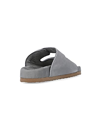 360 degree animation of product Grey NUSHU suede sandals frame-11