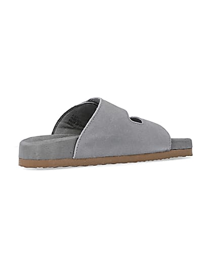 360 degree animation of product Grey NUSHU suede sandals frame-13