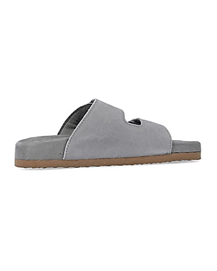 360 degree animation of product Grey NUSHU suede sandals frame-14
