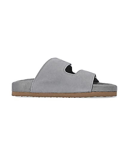 360 degree animation of product Grey NUSHU suede sandals frame-16