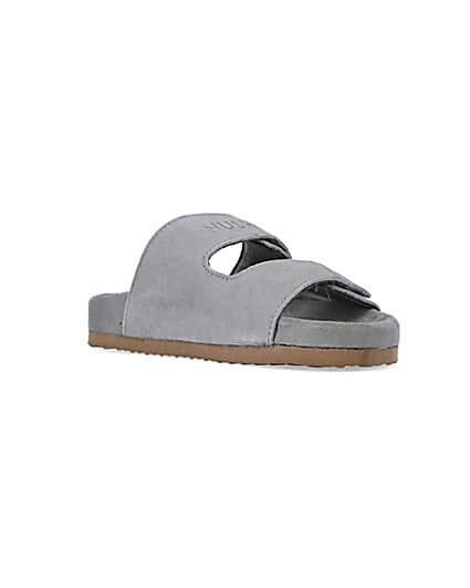 360 degree animation of product Grey NUSHU suede sandals frame-18