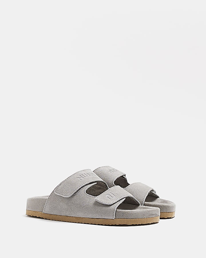 Grey NUSHU suede sandals