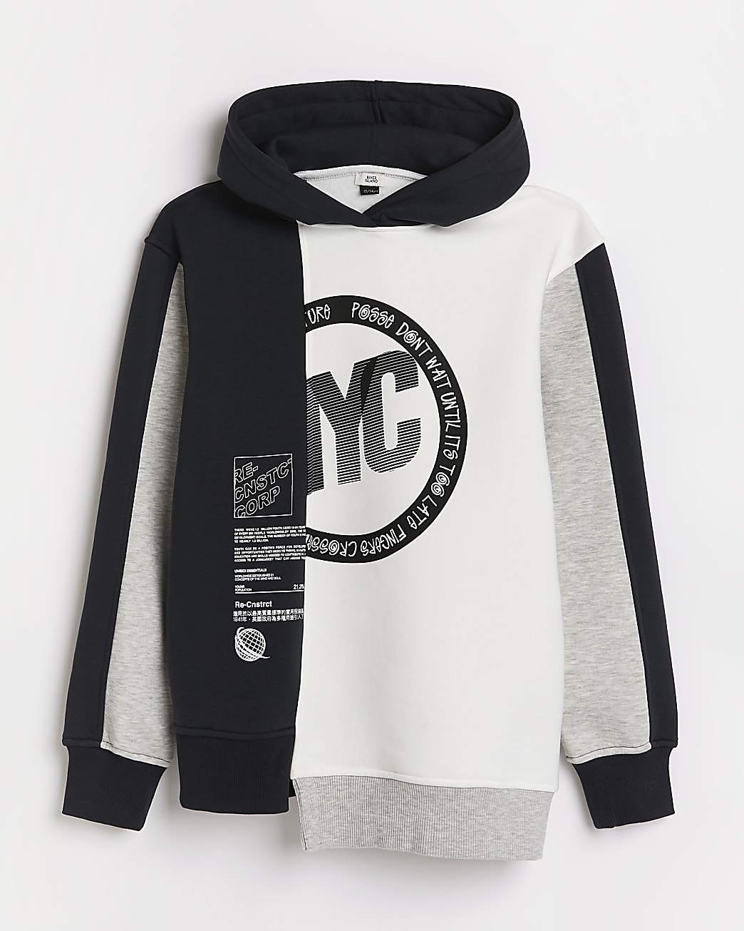 Grey NYC graphic hoodie