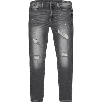 river island grey ripped jeans