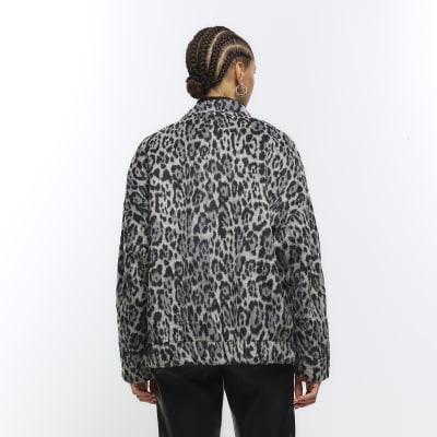 River island hot sale leopard jacket