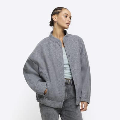 River island grey store aviator jacket