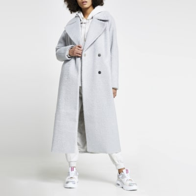 river island coat grey