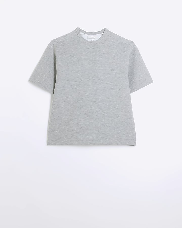 Grey oversized fit heavy weight t-shirt