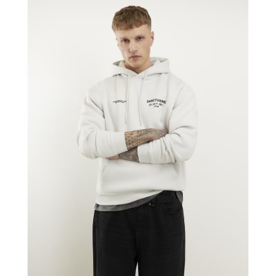 Sweat à col rond et logo brodé Established 1973 pour homme en beige