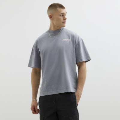 Grey Oversized Washed Luminis T-Shirt