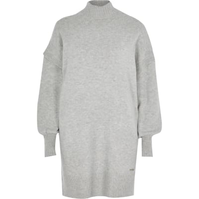 river island grey jumper dress