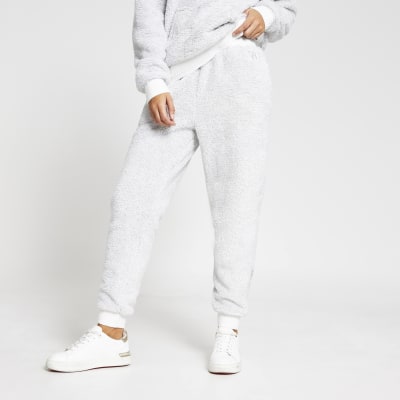 cuffed grey joggers