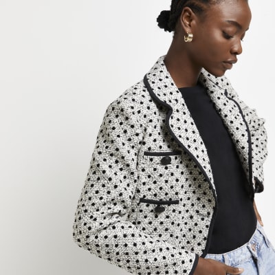 river island polka dot coat