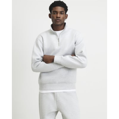 Grey Premium Cotton Funnel Sweatshirt