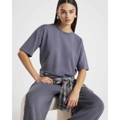 Grey Premium Short Sleeve Boxy T-shirt