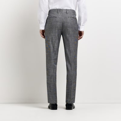 Grey Puppytooth Skinny Fit Suit trousers