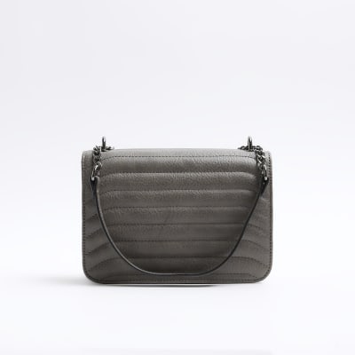 River island grey hot sale shoulder bag