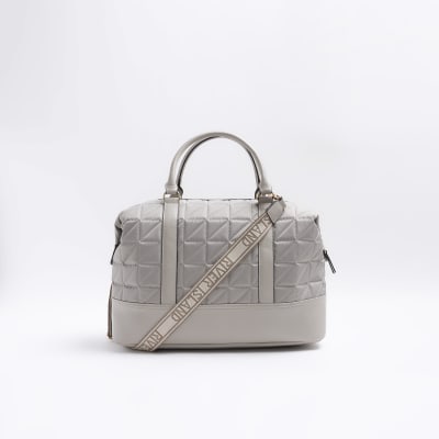 River island grey weekend bag hotsell