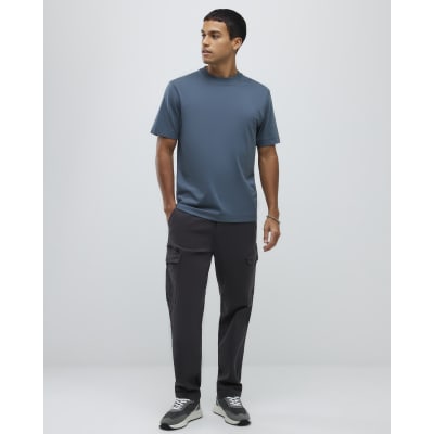 Grey Regular Fit Cargo Trousers