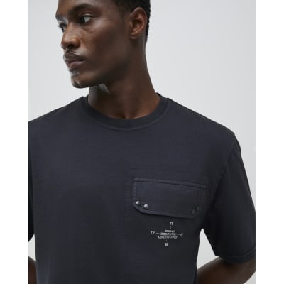 Grey Regular Fit Chest Pocket T-Shirt
