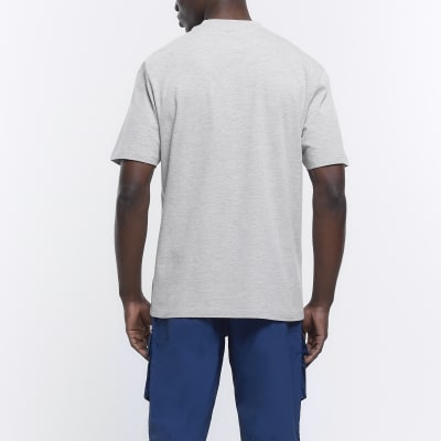 Grey regular fit graphic print t-shirt