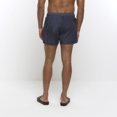 Grey regular fit iridescent swim shorts