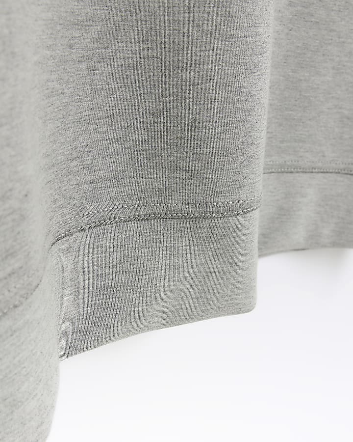 Grey regular fit neoprene smart sweatshirt