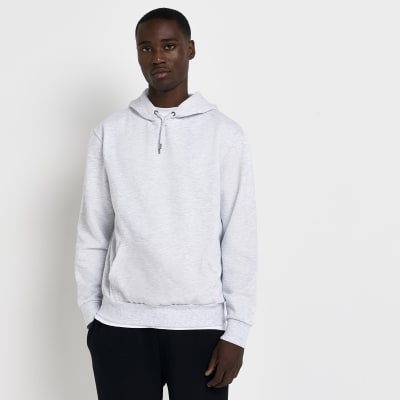 Grey Regular fit RI hoodie | River Island