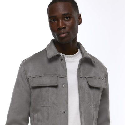 River island shop mens suede jacket