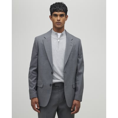 Grey Regular Fit Suit Jacket