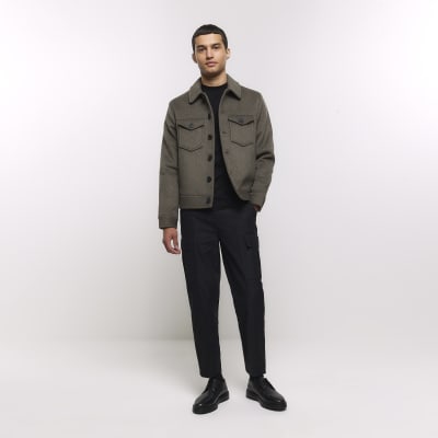 River island mens pea on sale coat