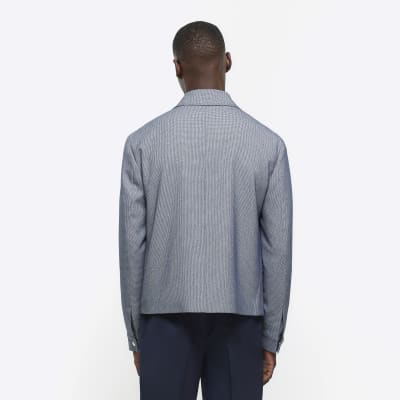 Grey regular fit zip Harrington jacket River Island