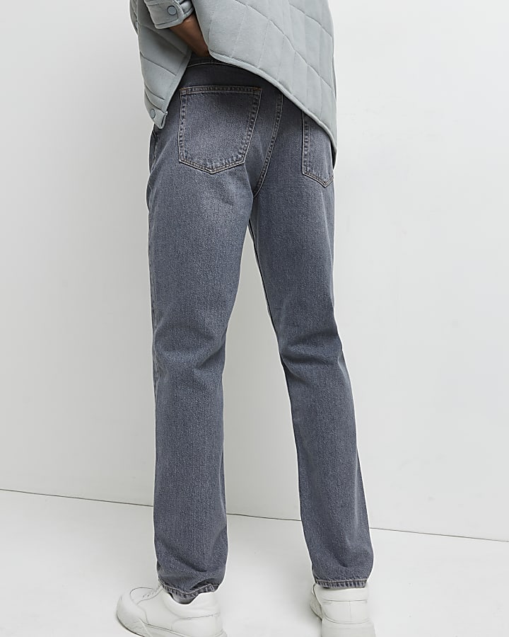 Grey relaxed loose fit jeans
