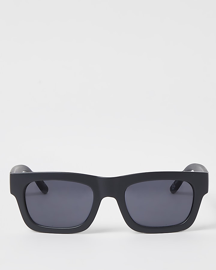 Grey RI branded square frame sunglasses