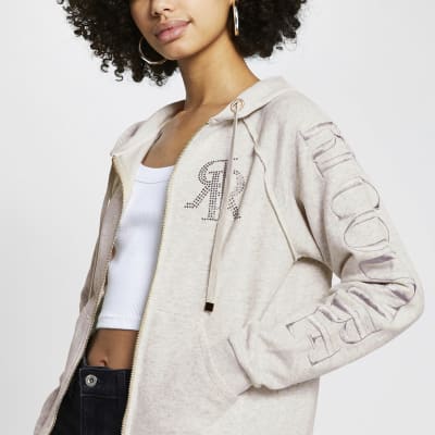 river island teddy hoodie