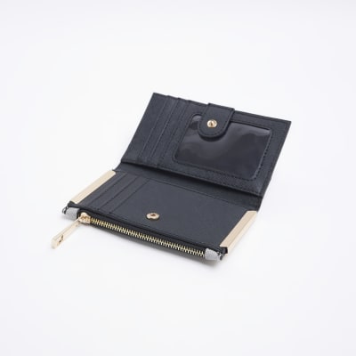 Grey RI embossed card holder River Island