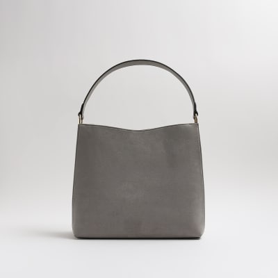Grey RI embossed shopper bag River Island