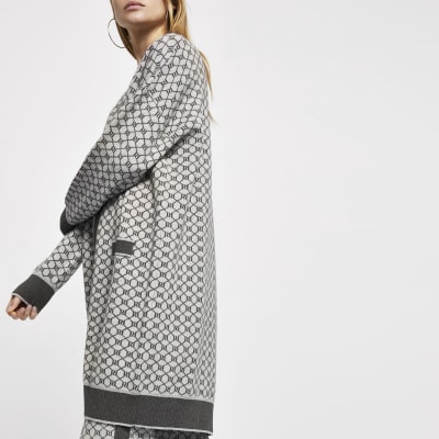 river island monogram cardigan