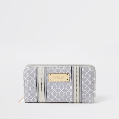 river island grey purse