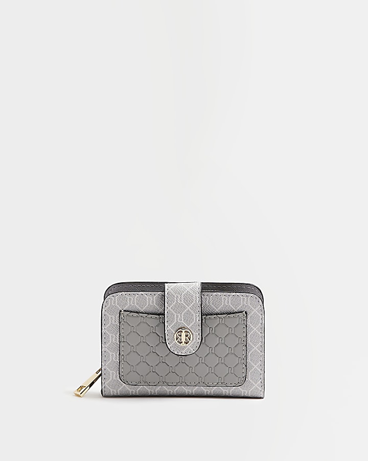 Grey RI monogram purse