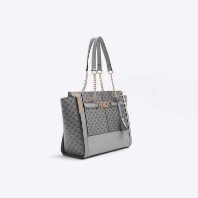 River island discount grey monogram bag