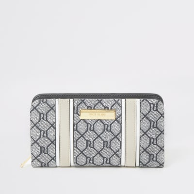 river island purse grey