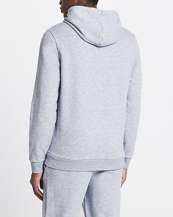 Grey RI slim fit hoodie