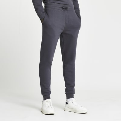 grey joggers mens slim fit