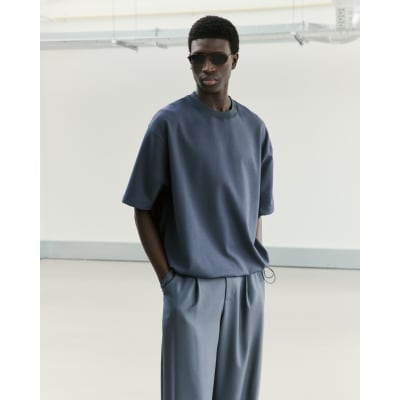 Grey RI Studio Oversized Cotton Blend T-Shirt
