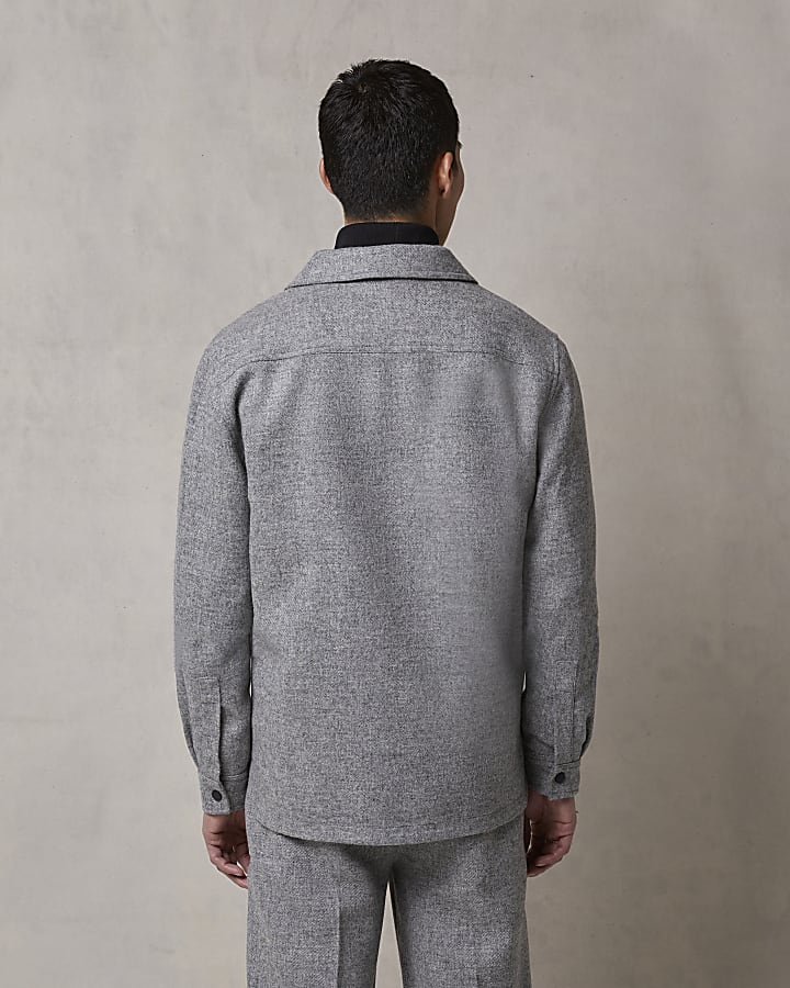 Grey RI Studio regular fit flannel shacket